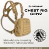 FHF Gear Chest Rig Gen 2  Lightweight MOLLE Front Carry Pack with Upgraded Air Mesh, Storage Pockets & Airframe Harness, Ranger Green view 2