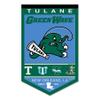 College Flags & Banners Co. Tulane Green Wave Heritage History Banner Pennant view 1