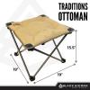 Black Sierra Traditions Camping Foot Stool, Folding Camp Ottoman, Lightweight Collapsible Camp Footrest, Folding Camping Footrest, Lightweight Beach Chair Footrest, Portable Folding Outdoor Footrest view 2