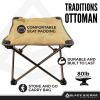 Black Sierra Traditions Camping Foot Stool, Folding Camp Ottoman, Lightweight Collapsible Camp Footrest, Folding Camping Footrest, Lightweight Beach Chair Footrest, Portable Folding Outdoor Footrest view 4
