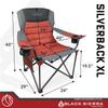 Black Sierra Oversize XL Camping Chair Supports 500 lbs, Padded Folding Outdoor Chair w/ 2 Cupholders and Carrybag, Heavy Duty Portable Collapsible Camp Chair Perfect for Sports, RV, Lawn, Beach (Red) view 2