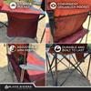 Black Sierra Oversize XL Camping Chair Supports 500 lbs, Padded Folding Outdoor Chair w/ 2 Cupholders and Carrybag, Heavy Duty Portable Collapsible Camp Chair Perfect for Sports, RV, Lawn, Beach (Red) view 3