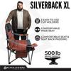 Black Sierra Oversize XL Camping Chair Supports 500 lbs, Padded Folding Outdoor Chair w/ 2 Cupholders and Carrybag, Heavy Duty Portable Collapsible Camp Chair Perfect for Sports, RV, Lawn, Beach (Red) view 4