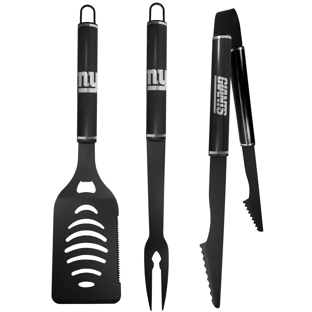 Siskiyou Sports NFL New York Giants 3 pc Monochromatic BBQ Set, Black,One Size