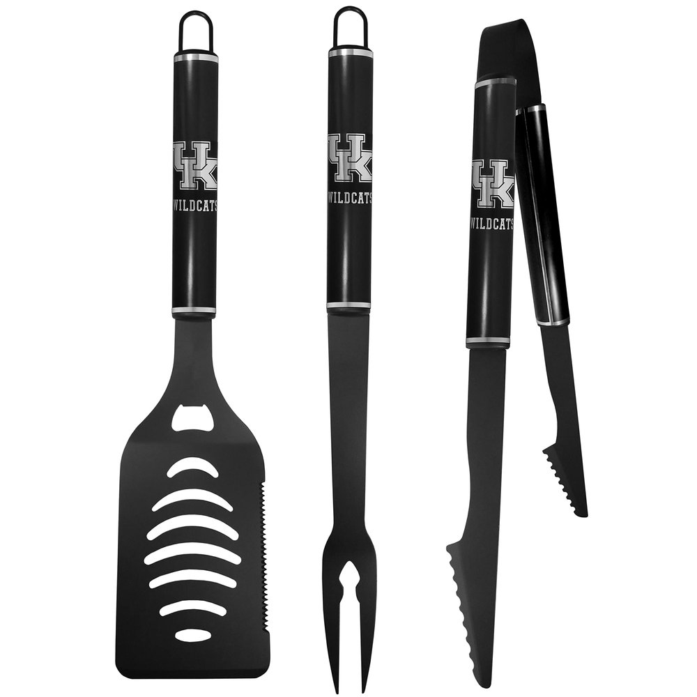 Siskiyou Sports NCAA Kentucky Wildcats 3 pc Monochromatic BBQ Set, Black,One Size