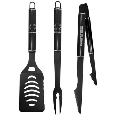 Siskiyou Sports NFL Chicago Bears 3 pc Monochromatic BBQ Set, Black,One Size