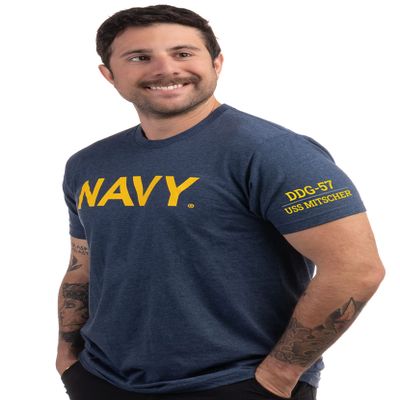 USS Mitscher, DDG-57 - U.S. Navy Sailor Veteran USN United States Naval T-Shirt for Men Women - (Adult,M)