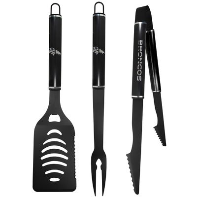 Siskiyou Sports NFL Denver Broncos 3 pc Monochromatic BBQ Set, Black,One Size