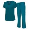 ACTIVE UNIFORMS Mens Scrub Set Medical Scrub Top and Pants (X-Large, Teal) view 1