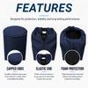 36 in Pair of Navy Mad Dog Products Boat Trailer Guide Pole Pad with Capped Ends - Heavy Duty UV Fade Proof Canvas - Sold in Pairs - Made in USA view 2