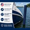 36 in Pair of Navy Mad Dog Products Boat Trailer Guide Pole Pad with Capped Ends - Heavy Duty UV Fade Proof Canvas - Sold in Pairs - Made in USA view 3
