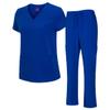 ACTIVE UNIFORMS Mens Scrub Set Medical Scrub Top and Pants (X-Large, Royal Blue) view 1