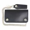 Milwaukee Leather Men's Genuine Leather Bi-Fold Biker Wallets w/Anti-Theft Stainless Steel Chain - 6 Inch view 1