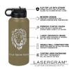 LaserGram Personalized Water Bottle, Motocross, Stainless Steel Double Wall Vacuum Insulated with Flip Top Straw, Custom Engraved Gift (32oz / 950ml Camo Green) view 3