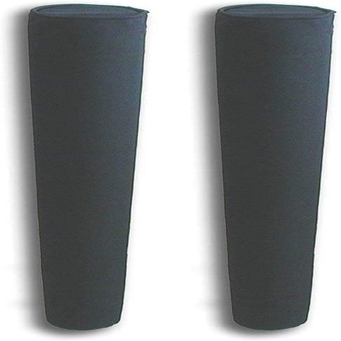48 in Pair of Black Mad Dog Products Boat Trailer Guide Pole Pad with Capped Ends - Heavy Duty UV Fade Proof Canvas - Sold in Pairs - Made in USA