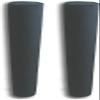 48 in Pair of Black Mad Dog Products Boat Trailer Guide Pole Pad with Capped Ends - Heavy Duty UV Fade Proof Canvas - Sold in Pairs - Made in USA view 1