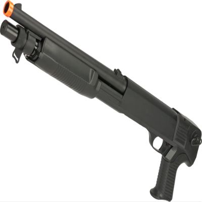 Evike Airsoft - CYMA Standard Metal M3 3-Round Burst Multi-Airsoft Shotshell Loading Airsoft Shotgun (Model: Airsoft Pistol Handle)