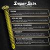 Sniper Skin Baseball Heat-Activated Bat Grip, Easy Install Tacked Non-Slip for Baseball & Softball Sports, Custom Fit Wrap That Lasts Up to 3 Times Longer - Yellow/Black Double Diamond view 3