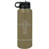 LaserGram Personalized Water Bottle, Bible Verse John 3-16, Stainless Steel Double Wall Vacuum Insulated with Flip Top Straw, Custom Engraved Gift (40oz / 1180ml Camo Green) view 1
