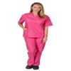 ACTIVE UNIFORMS Mens Scrub Set Medical Scrub Top and Pants (2X-Large, Hot Pink) view 4