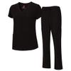 ACTIVE UNIFORMS Mens Scrub Set Medical Scrub Top and Pants (Large, Black) view 1