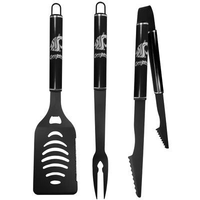 Siskiyou Sports NCAA Washington St. Cougars 3 pc Monochromatic BBQ Set, Black,One Size