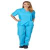 ACTIVE UNIFORMS Mens Scrub Set Medical Scrub Top and Pants (Small, Water Blue) view 4