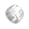 PAMTIER Women's 10mm Wide Multicolor Gemstone Ring Stainless Steel Exaggerated Stone Band Ring Silver Plated White Size 8 view 1
