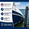 72 in Pair of Black Mad Dog Products Boat Trailer Guide Pole Pad with Capped Ends - Heavy Duty UV Fade Proof Canvas - Sold in Pairs - Made in USA view 3