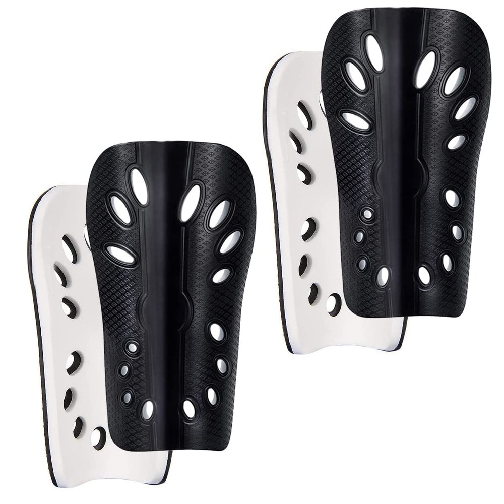 Youth Soccer Shin Guards for Kids Shin Pads Child Calf Protective Gear Protective Soccer Equipment for Boys Girls Toddler Teenagers 3-15 Years Old (Black + Black,M 4'43-5'7 Tall)