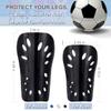 Youth Soccer Shin Guards for Kids Shin Pads Child Calf Protective Gear Protective Soccer Equipment for Boys Girls Toddler Teenagers 3-15 Years Old (Black + Black,M 4'43-5'7 Tall) view 4