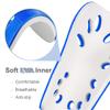 Youth Soccer Shin Guards for Kids Shin Pads Child Calf Protective Gear Protective Soccer Equipment for Boys Girls Toddler Teenagers 3-15 Years Old (Black + Blue,M 4'43-5'7 Tall) view 4