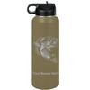 LaserGram Personalized Water Bottle, Bass Fish, Stainless Steel Double Wall Vacuum Insulated with Flip Top Straw, Custom Engraved Gift (40oz / 1180ml Camo Green) view 1