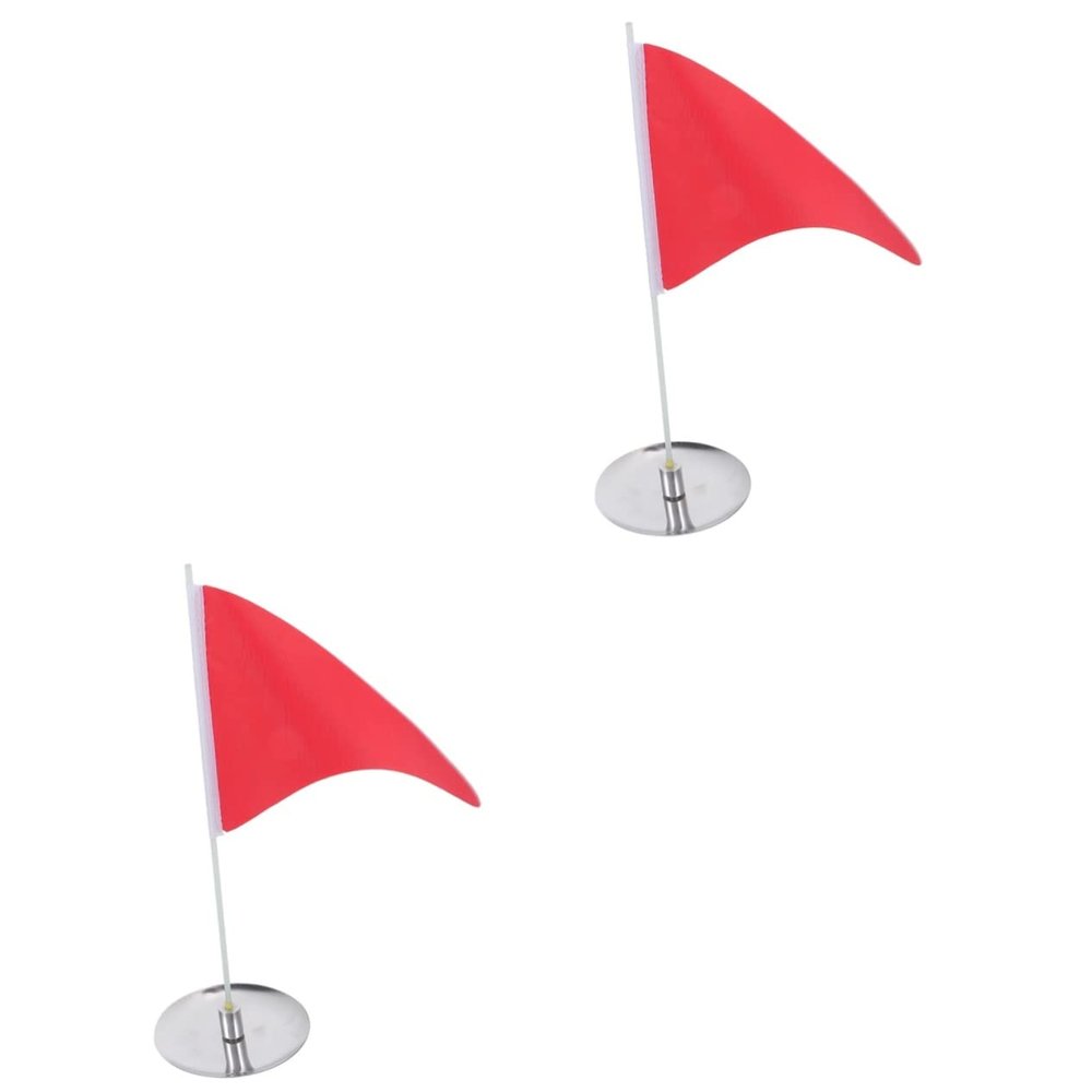 INOOMP 2sets Portable Golfing Flags Hole Cup Tray Golf Flags for Practice and Training Golfing