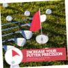 INOOMP 2sets Portable Golfing Flags Hole Cup Tray Golf Flags for Practice and Training Golfing view 4