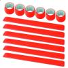 Muka TOPTIE 12 Pcs Reflective Safety Slap Bands, PVC Slap Bracelet, High Visibility and Comfortable-Red view 1