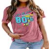 80s Shirt Womens Vintage Graphic Outfit Shirts Casual Retro 80 s Novelty Nostalgia Tee Tops B-Pink view 1