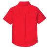 Aimehonpe Boys Short Sleeve Dress Shirts Solid Poplin Soft Stretch Fabrics with Two Bow Tie Set, Red, Large view 2