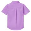 Aimehonpe Boys Short Sleeve Dress Shirts Solid Poplin Soft Stretch Fabrics with Two Bow Tie Set, Lilac, Large view 4