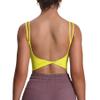 Aoxjox Women's Workout Sports Bras Fitness Yoga Crop Tank Metamorph Twist Back Cami (Vibrant Yellow, X-Large) view 1