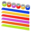 Muka TOPTIE 12 Pcs Reflective Safety Slap Bands, PVC Slap Bracelet, High Visibility and Comfortable-Mix