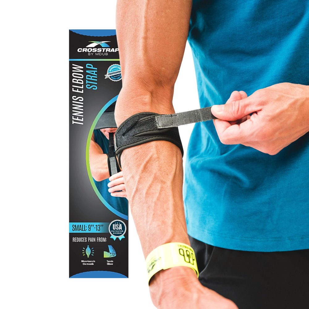 CROSSTRAP Tennis Elbow Brace For Women & Men (Small) - Elbow Brace for Tendonitis, Elbow Support, Forearm Brace, Arm Brace, Elbow Compression Brace