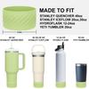 Affute Protective Silicone Boot for Stanley Quencher H2.0 40 oz & IceFlow Flip 20 oz 30 oz and hydroflask 12-24 oz, Anti-Slip Bottle Bottom Sleeve Cover (Citron) view 2