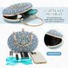 LUI SUI Women Rhinestone Evening Clutch Purse Bag Bling Glitter Sparkly Diamond Tote Bag Crystal Wedding Party Bag view 4