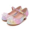 Baby Walking Shoes Children Shoes Fashion Flat Princess Shoes Bowknot Pearl Children Soft Sole Infant Jelly Sandals (Pink, 11 Little Child) view 2