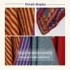 Chinese Ethnic Style Shawl, Women's Large Pashmina Shawl, Women's Striped Diamond Checkered Color Matching Scarf Shawl (Red,130 * 150,One Size) view 3
