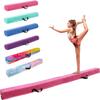 FINCOME 8FT Folding Balance Beam, Portable Gymnastics Beam Equipment with Non Slip Rubber Base & Suede Cover for Training/Practice/Professional Home Exercise view 1