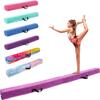 FINCOME 8FT Folding Balance Beam, Portable Gymnastics Beam Equipment with Non Slip Rubber Base & Suede Cover for Training/Practice/Professional Home Exercise