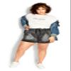 City Chic Women's Plus Size Short - Soft Denim view 3