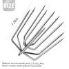 7-Prong Fishing Harpoon, Stainless Steel Fishing Spear Gig Gaff Fork Hook with 8mm Screw, for Catching Fishes Frogs in Pond River Lake etc. Capable for Fishing Pole (11-Prong Fishing Harpoon) view 4